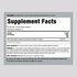 Supplement Facts panel detailing Milk Thistle Seed 3000 mg Capsules, 100 count.