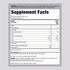 Supplement Facts panel for NCL Collagen Beauty Infusion Cranberry 9.1 oz.