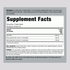 Supplement Facts panel showing details for Bee Pollen Complex Tablets, 120 count.