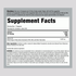 Supplement Facts panel for Horbaach Salmon Oil 64 oz for dogs. Includes nutritional information and dosage.