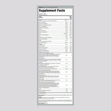 Supplement Facts for Nature's Way Alive Once Daily Women's 50 Plus, 60 tablets.