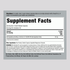 Supplement Facts panel for Serrapeptase 120,000 IU, 120 capsules.
