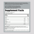 Supplement Facts panel for NV Calm Plus Calcium Unflavored 16 oz bottle, detailing nutritional information.
