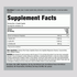 Tri Amino Arginine Ornithine Lysine supplement facts panel displayed clearly on the label.