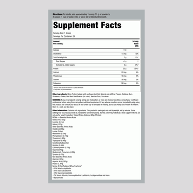 WheyFit Isolate Strawberry Swirl 2 lb Supplement Facts panel displayed.
