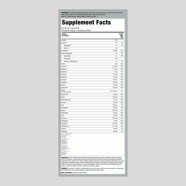 Nutrition information for NutraFit Strawberry Swirl 1.035 kg.