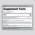 This image shows the Supplement Facts panel for Pycnogenol 100 mg Capsules, containing 30 capsules per bottle.