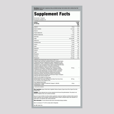 Supplement Facts for Garden of Life Raw Probiotics Women 90 Capsules are displayed.