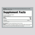 Supplement Facts panel detailing L-Ornithine 1900 mg capsules available in a bottle of 120.