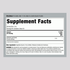 Supplement Facts for Damiana Leaf Liquid Extract detailing its contents.