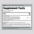 Resveratrol 1800 mg supplement facts panel for 180 capsules.