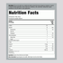 Image showing the Supplement Facts panel for 8 oz Organic Hemp Seed Hearts, detailing nutritional information and serving size.