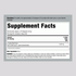 Supplement Facts for Horbaach L-Lysine Powder 1 kg, detailing nutritional information.