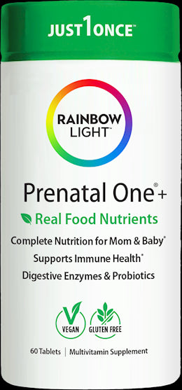 Prenatal One + Real Food Nutrients, 60 Vegan Caplets