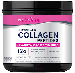 Advanced Collagen Peptides + Hyaluronic Acid + C, 6.9 oz (195 g) Powder