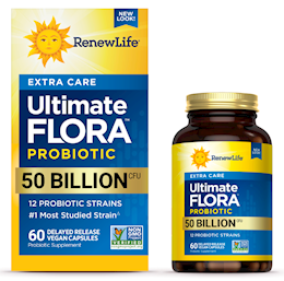 Ultimate Flora Extra Care Probiotic 50 Billion, 60 Delayed Release Vegan Caps
