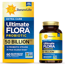 Ultimate Flora Extra Care Probiotic 50 Billion, 60 Delayed Release Vegan Caps