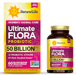 Ultimate Flora Women's Vaginal Care Probiotic 50 Billion, 60 Delayed Release Vegan Caps
