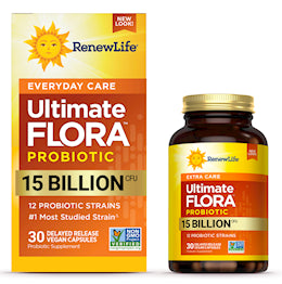 Ultimate Flora Everyday Care Probiotic 15 Billion, 30 Delayed Release Vegan Caps