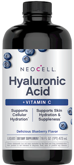 Hyaluronic Acid 100 mg plus C Liquid Blueberry Flavor, 16 fl oz (473 mL) Liquid