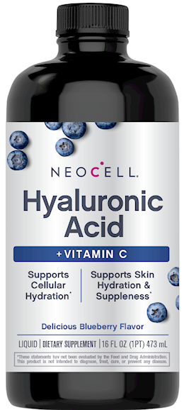 Hyaluronic Acid 100 mg plus C Liquid Blueberry Flavor, 16 fl oz (473 mL) Liquid
