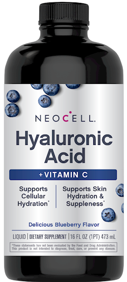 Hyaluronic Acid 100 mg plus C Liquid Blueberry Flavor, 16 fl oz (473 mL) Liquid