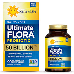 Ultimate Flora Extra Care Probiotic 50 Billion, 90 Delayed Release Vegan Caps