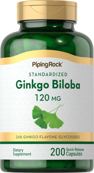 Ginkgo Biloba 120 MG 200 Quick Release Capsules are standardized for quality and effectiveness.