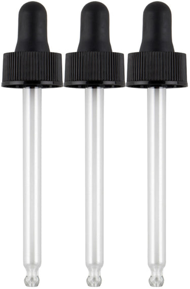 Glass Dropper 3 Pack (Fits 2 oz/59 mL Bottles), 3 Dropper