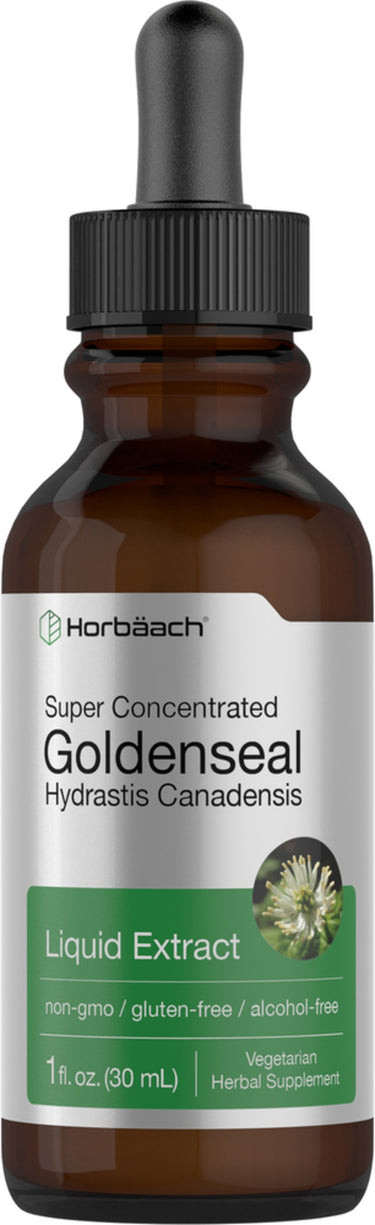 Goldenseal Liquid Extract Alcohol Free, 1 fl oz (30 mL) Dropper Bottle