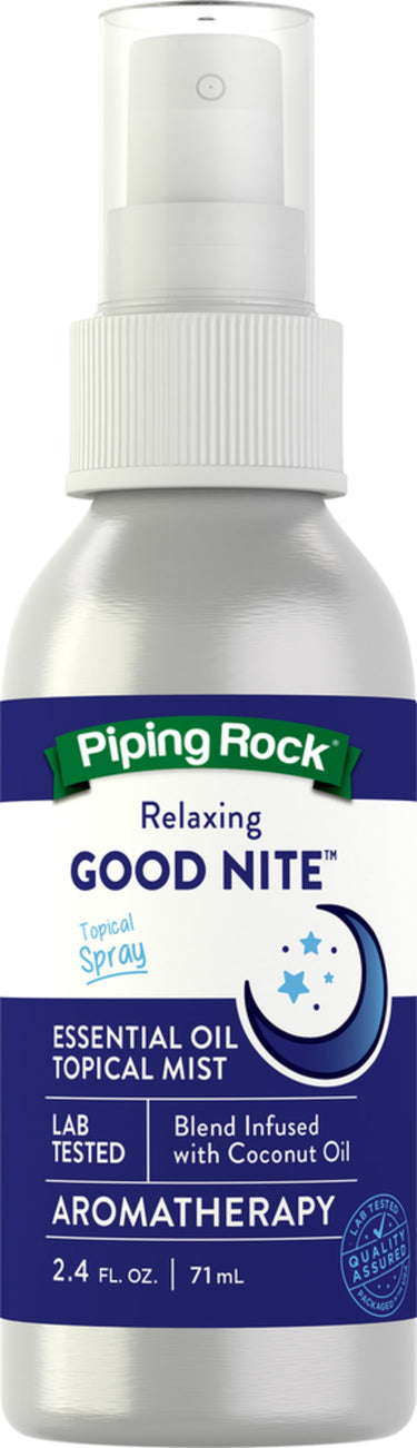 Relaxing GOOD NITE™ Topical Spray, an Essential Oil Mist, 2.4 fl. oz. (71 mL) bottle.