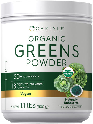 Greens Powder (Organic), 1.1 lb (500 g) Bottle