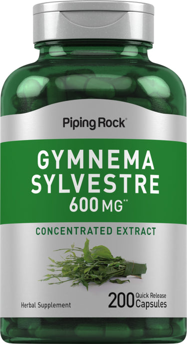 Gymnema Sylvestre 600 mg with 200 quick release capsules in a concentrated extract.