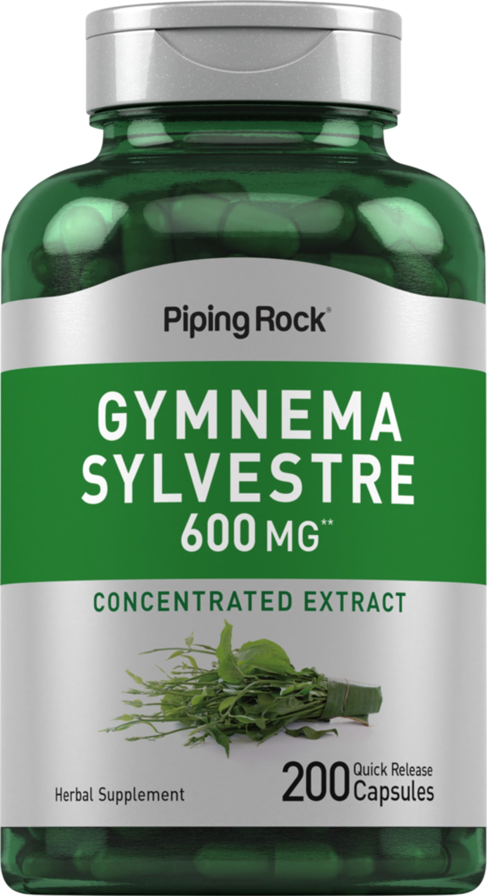 Gymnema Sylvestre 600 mg with 200 quick release capsules in a concentrated extract.
