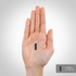 A capsule shown with measurements: 0.842 inches or 2.139 cm.