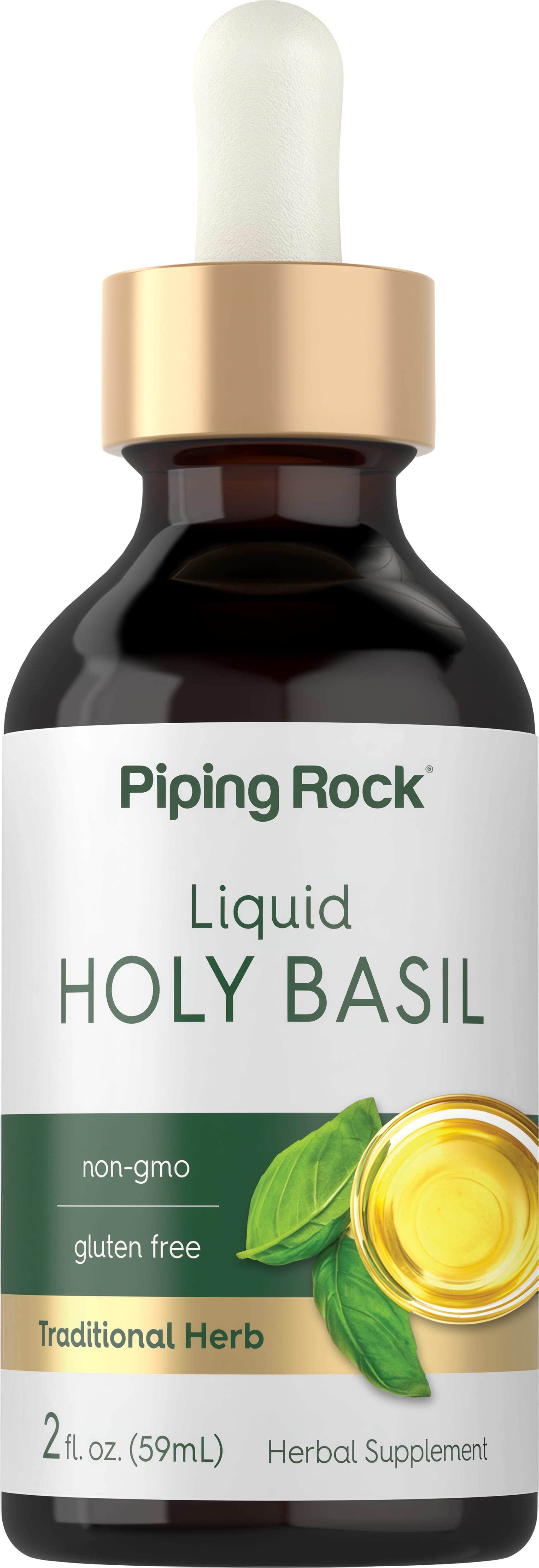 Holy Basil Liquid Extract Alcohol Free, 2 fl oz (59 mL) Dropper Bottle