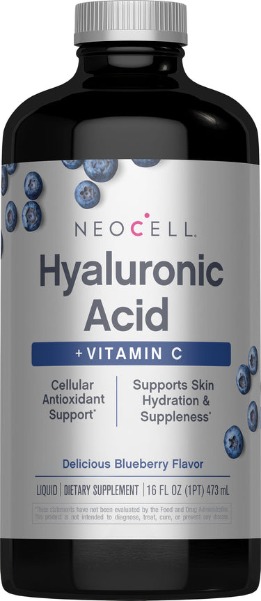 Hyaluronic Acid 100 mg plus C Liquid Blueberry Flavor, 16 fl oz (473 mL) Liquid