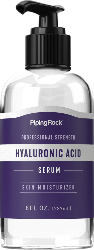 Professional strength Hyaluronic Acid Serum, 8 FL OZ (237mL), for moisturizing skin.