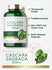 Product highlights graphic stating Therapeutic Grade, Traditional Herb, Non-GMO and Gluten Free, Quick Release Capsules.