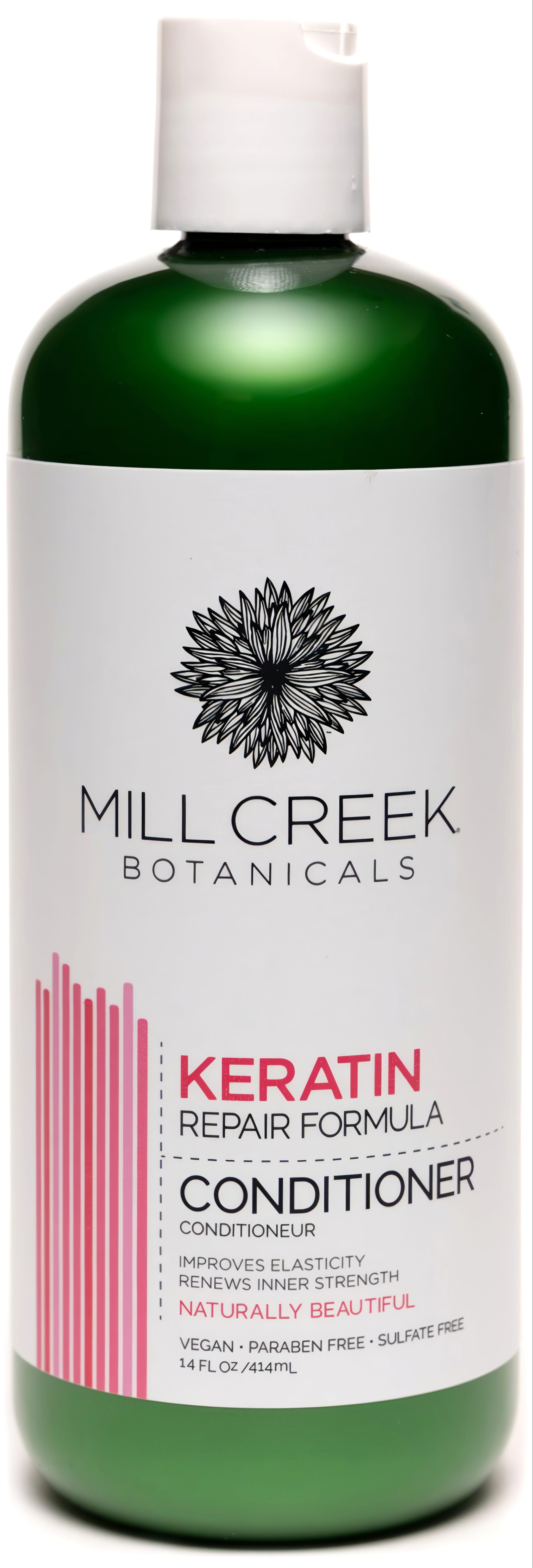 Mill Creek Botanicals Keratin Repair Formula Conditioner, 14 FL OZ. Vegan, paraben and sulfate free product.
