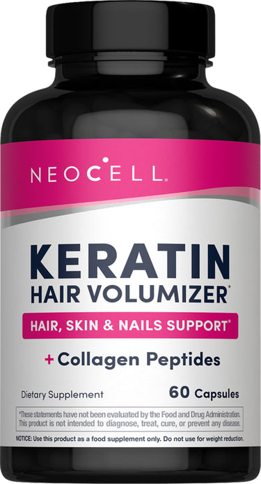 Keratin Hair Volumizer, 60 Vegetarian Capsules