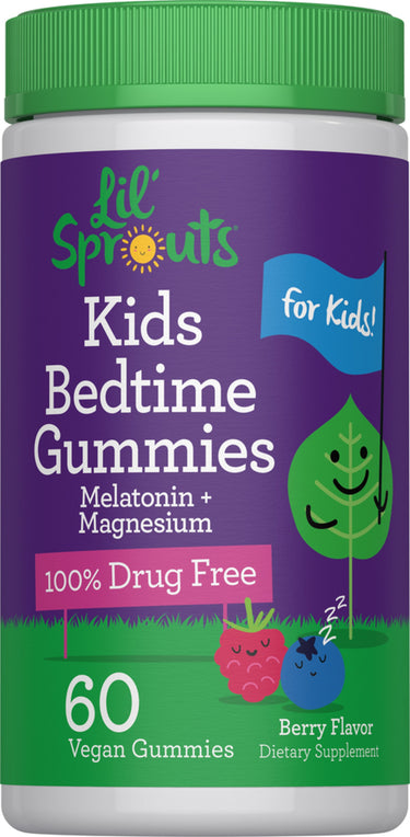 Kids Melatonin + Magnesium Gummies (Berry), 60 Vegan Gummies