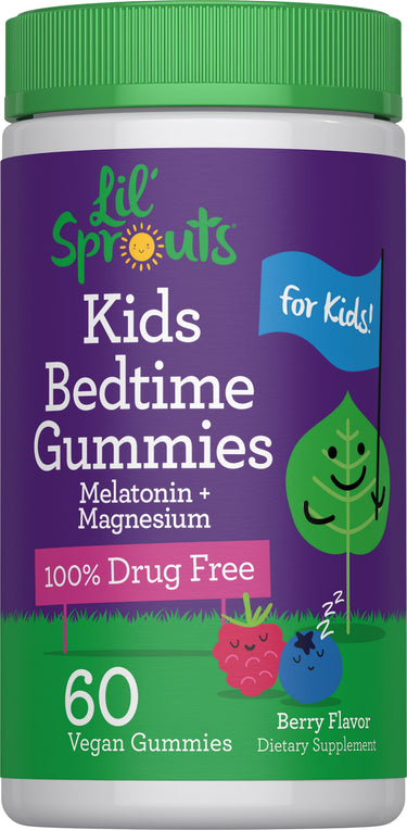 Kids Melatonin + Magnesium Gummies (Berry), 60 Vegan Gummies