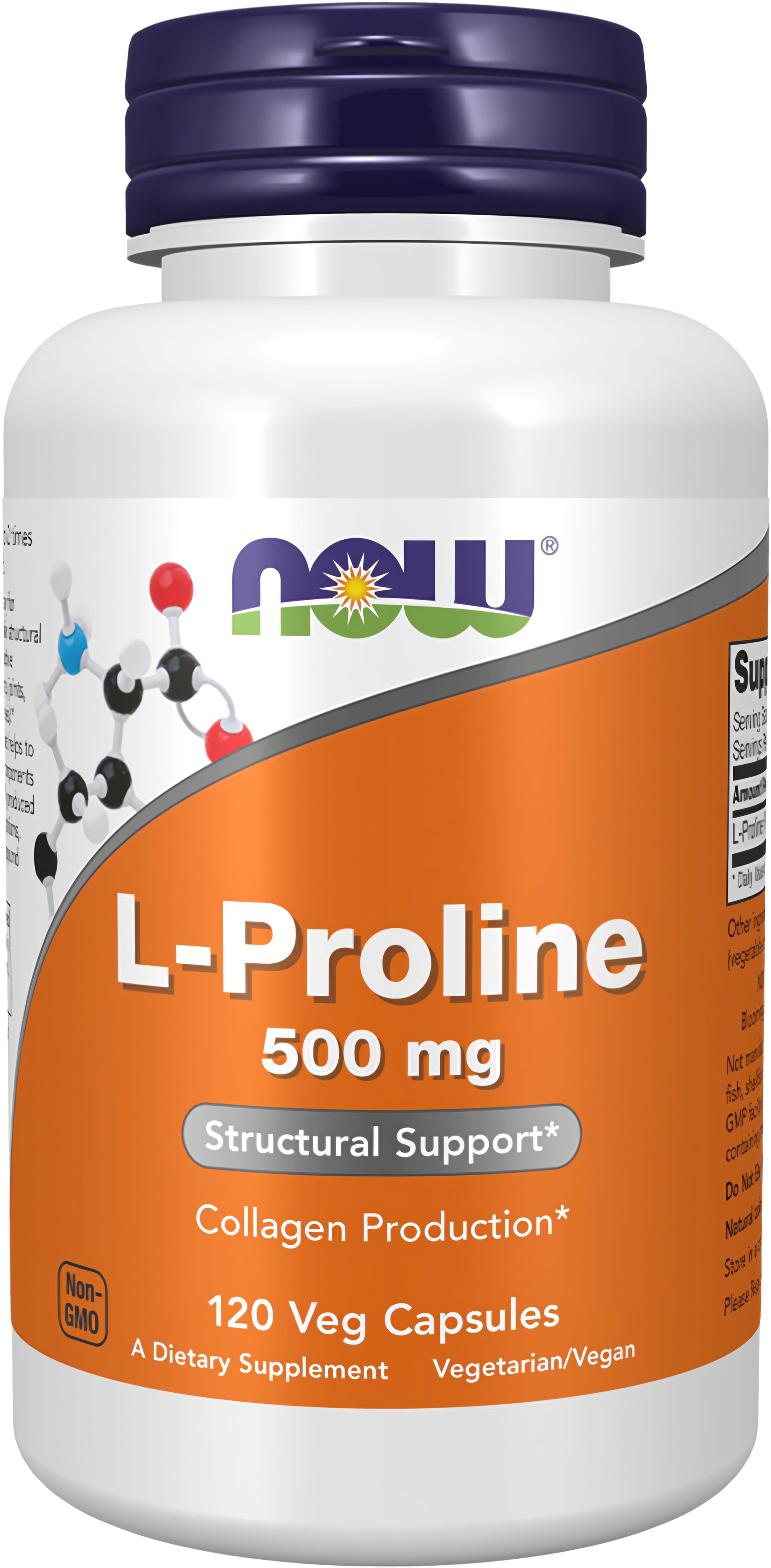 L-Proline, 500 mg, 120 Vegetarian Capsules