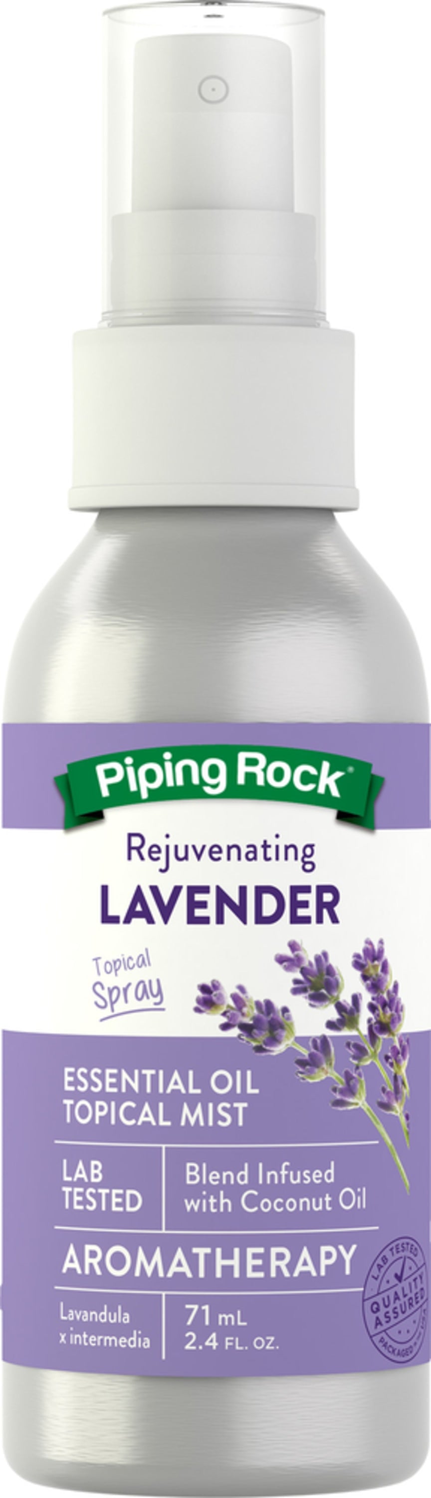 A 2.4 FL. OZ. bottle of Lavender Essential Oil Topical Mist, suitable for soothing and aromatherapy purposes.