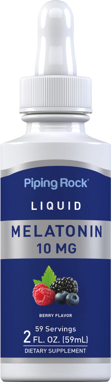 Liquid Melatonin 10 mg (Delicious Berry), 2 fl oz (59 mL) Dropper Bottle