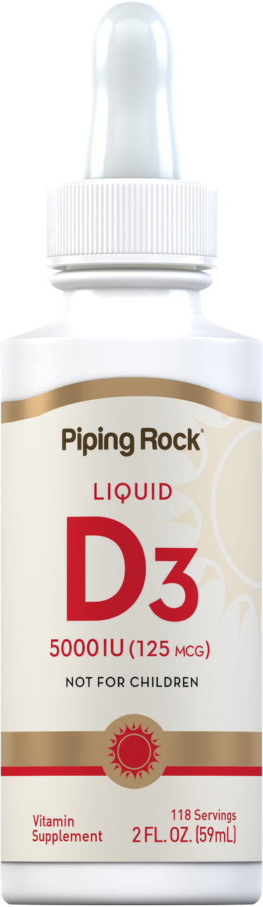 Liquid Vitamin D3, 5000 IU, 2 fl oz (59 mL) Dropper Bottle