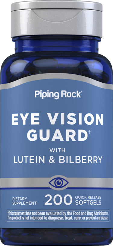 Lutein Bilberry Eye Vision Guard + Zeaxanthin, 200 Quick Release Softgels