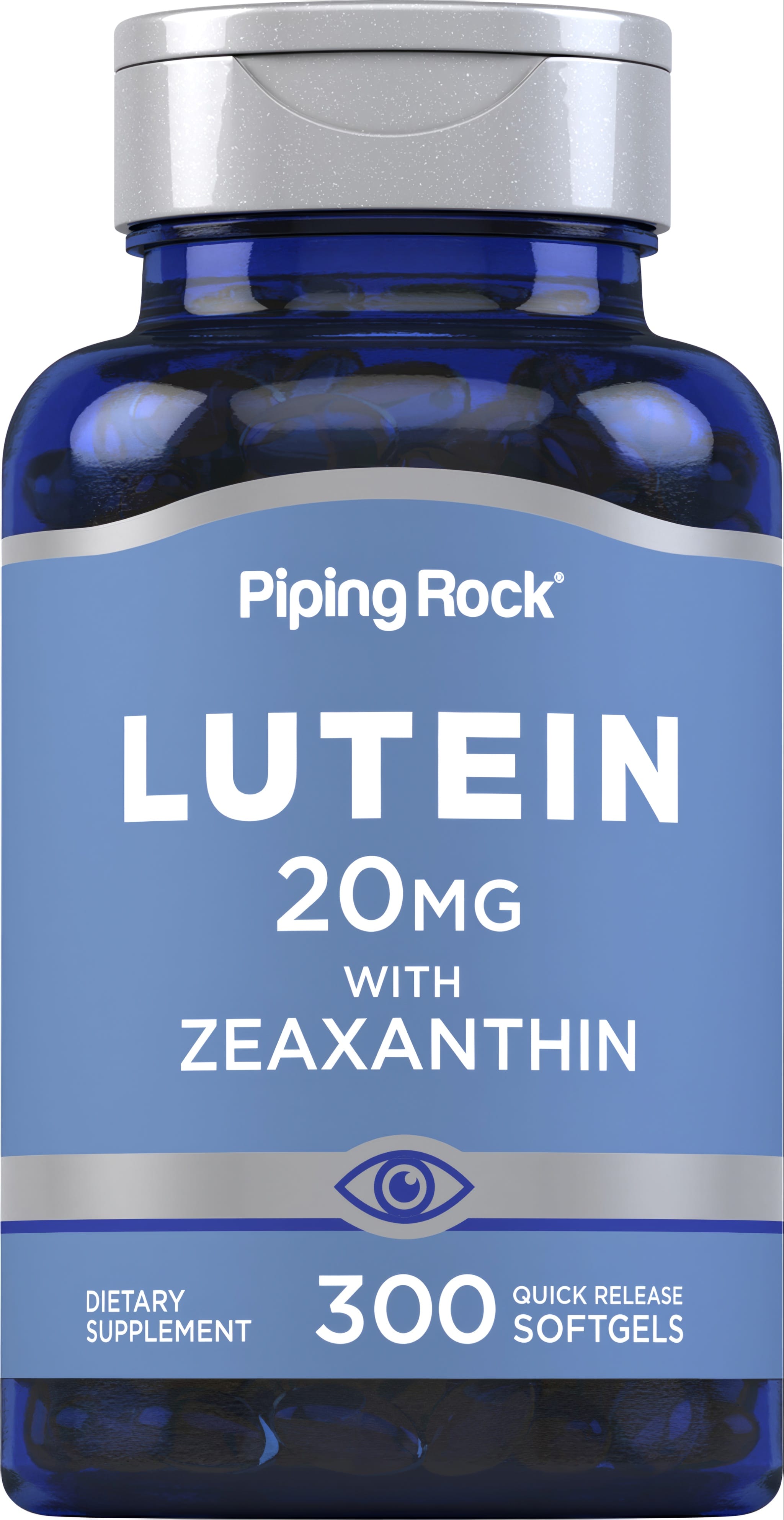 Lutein 20MG with Zeaxanthin, 300 quick-release softgels.