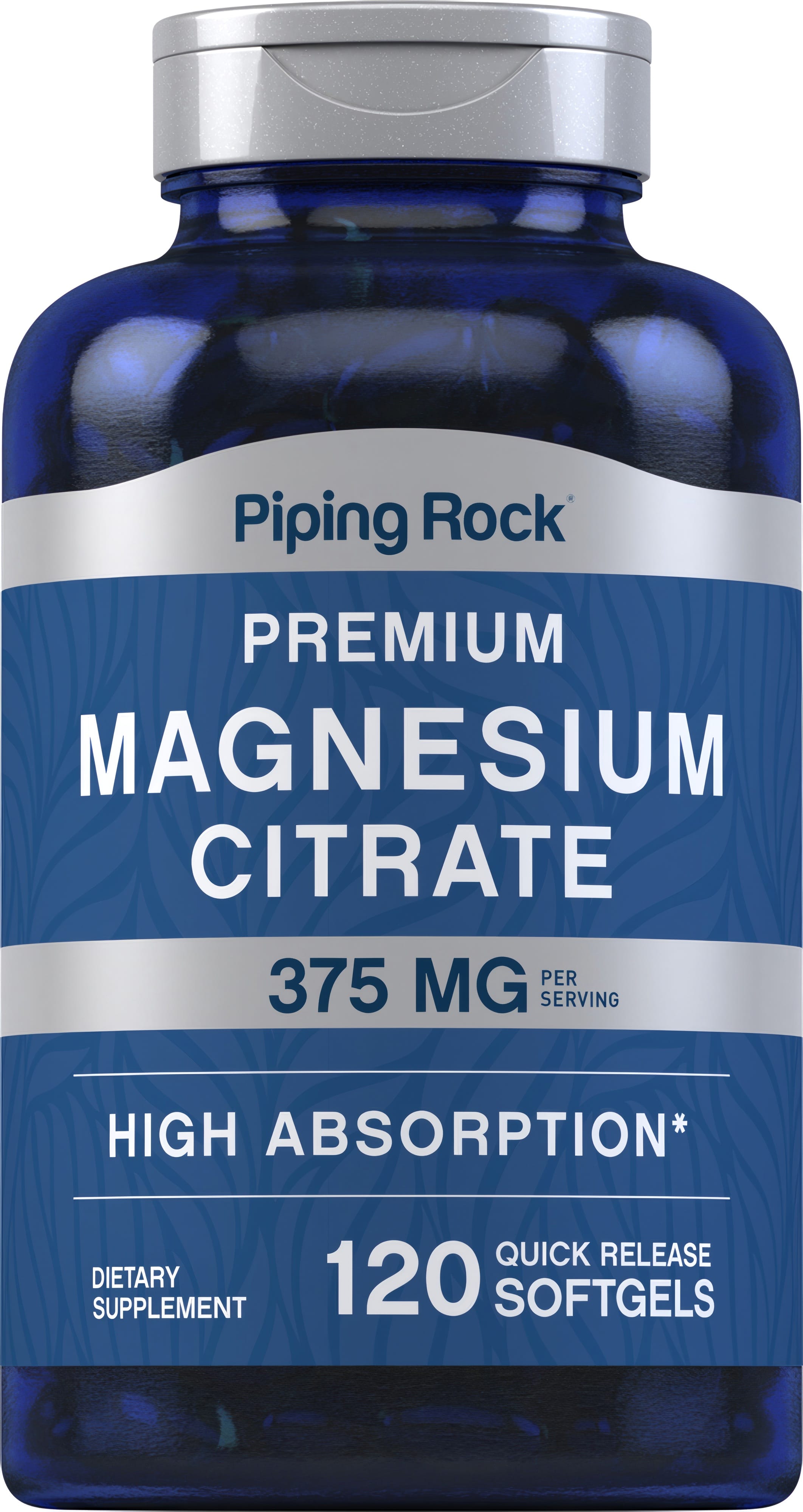 Magnesium Citrate, 375 mg (per serving), 120 Quick Release Softgels